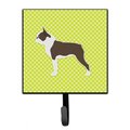 Micasa Boston Terrier Checkerboard Green Leash or Key Holder MI230093